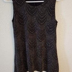 Onyx Nite black tank with bronze glitter